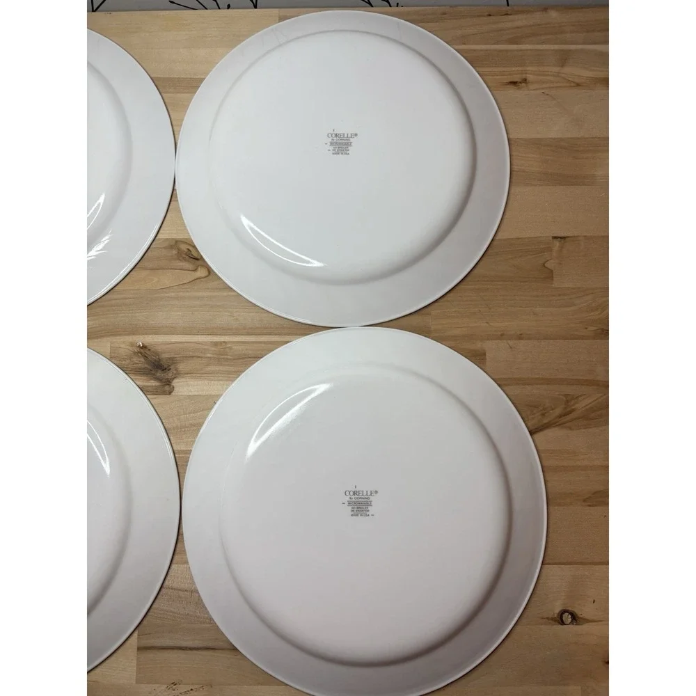 Pink Trio Pattern Corelle by Corning Dinner Plates Set of 7, 10